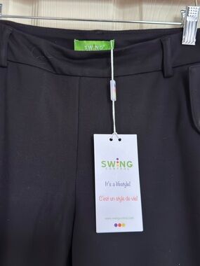 SWING CONTROL Black Ponte Knit Pant Size 2